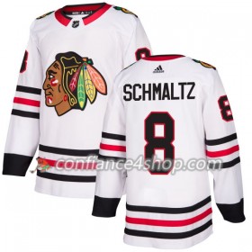 Adidas Maillot de Hockey Chicago Blackhawks Nick Schmaltz 8 2017-2018 Blanc Authentic - Homme